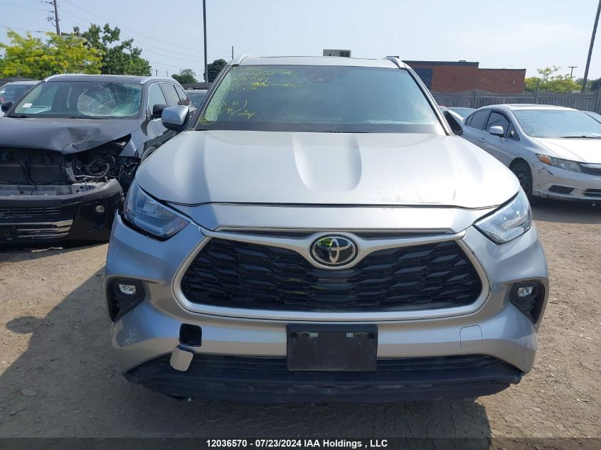2022 Toyota Highlander VIN: 5TDGZRBH9NS205641 Lot: 12036570