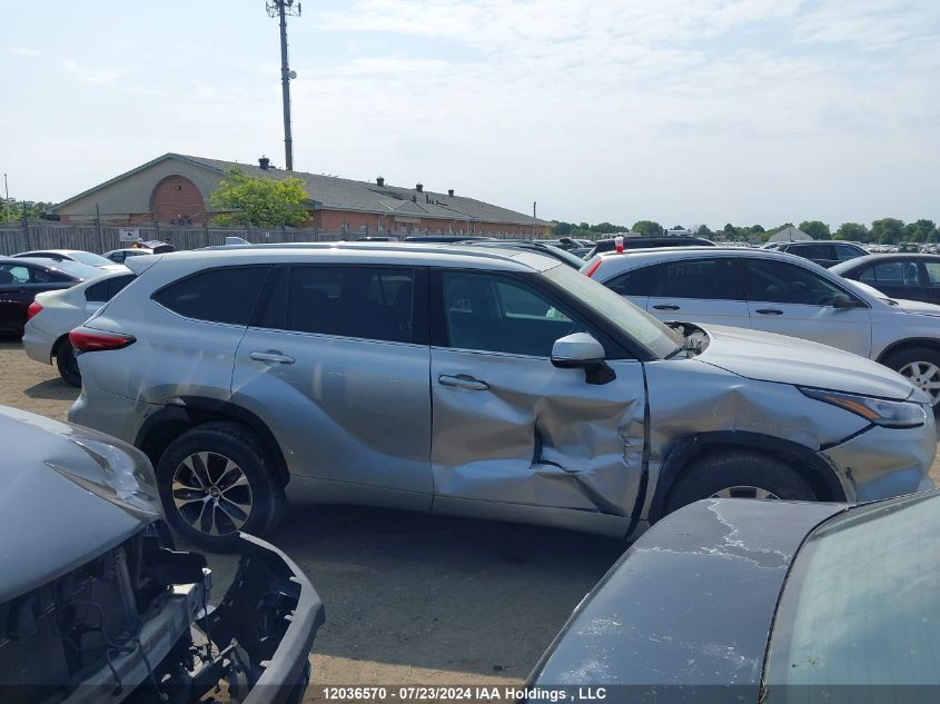 2022 Toyota Highlander VIN: 5TDGZRBH9NS205641 Lot: 12036570