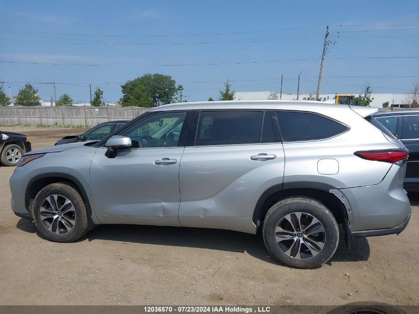 2022 Toyota Highlander VIN: 5TDGZRBH9NS205641 Lot: 12036570