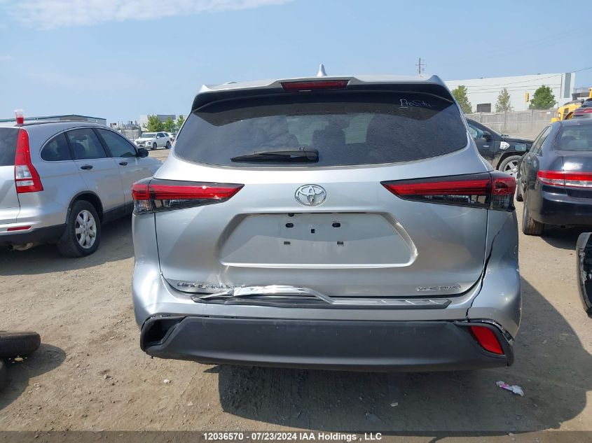 2022 Toyota Highlander VIN: 5TDGZRBH9NS205641 Lot: 12036570