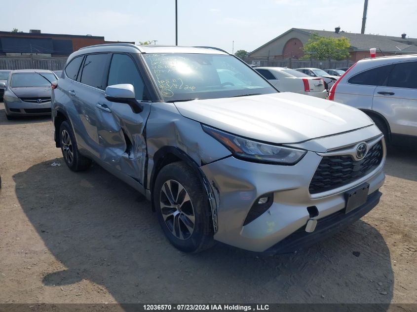 2022 Toyota Highlander VIN: 5TDGZRBH9NS205641 Lot: 12036570