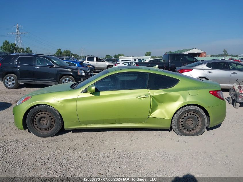 2011 Hyundai Genesis Coupe 2.0T VIN: KMHHT6KD5BU058240 Lot: 12036773