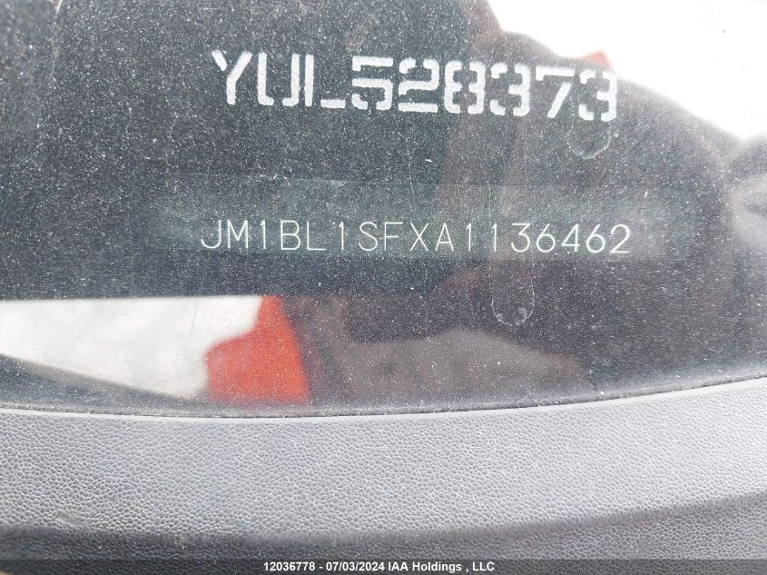 JM1BL1SFXA1136462 2010 Mazda 3 I