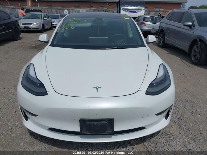 2022 Tesla Model 3 VIN: 5YJ3E1EB3NF129583 Lot: 12036820