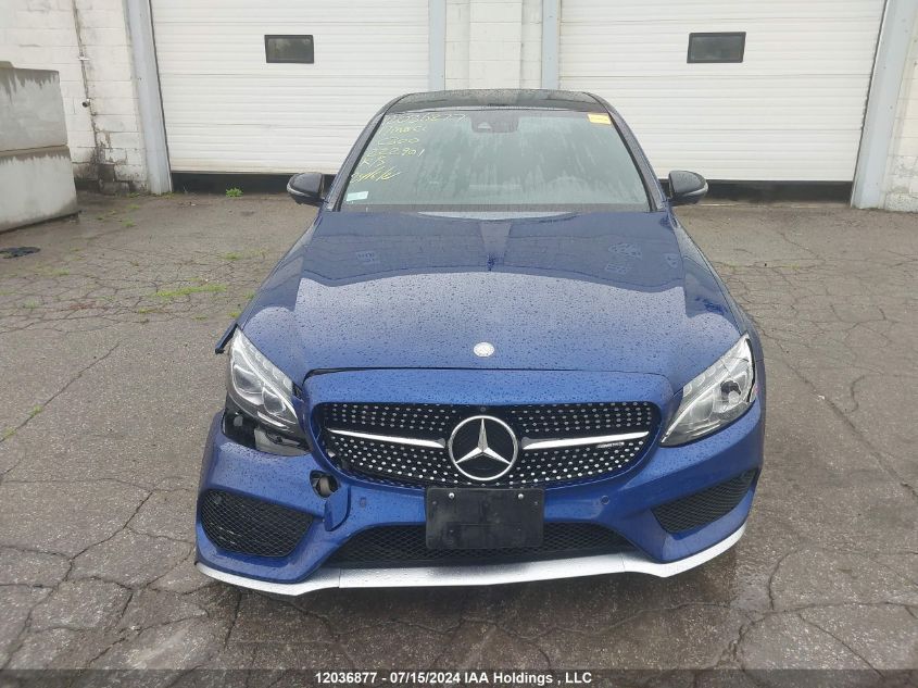 2017 Mercedes-Benz C Class VIN: 55SWF6EB4HU222901 Lot: 12036877