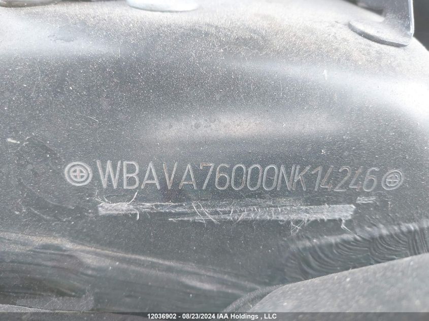 2005 BMW 3 Series VIN: WBAVA76000NK14246 Lot: 12036902