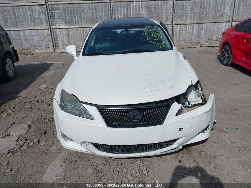 2006 Lexus Is 250 VIN: JTHCK262762006563 Lot: 12036955