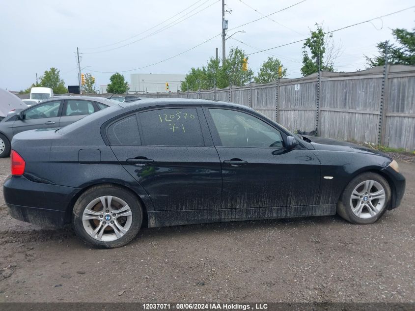 2008 BMW 3 Series VIN: WBAVA335X8K055452 Lot: 12037071