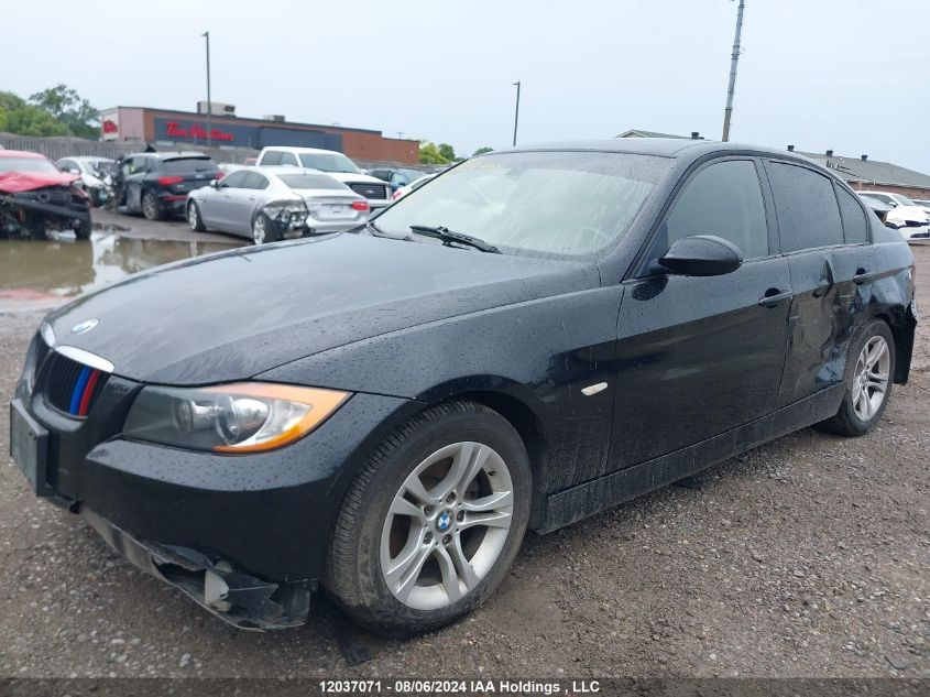 2008 BMW 3 Series VIN: WBAVA335X8K055452 Lot: 12037071