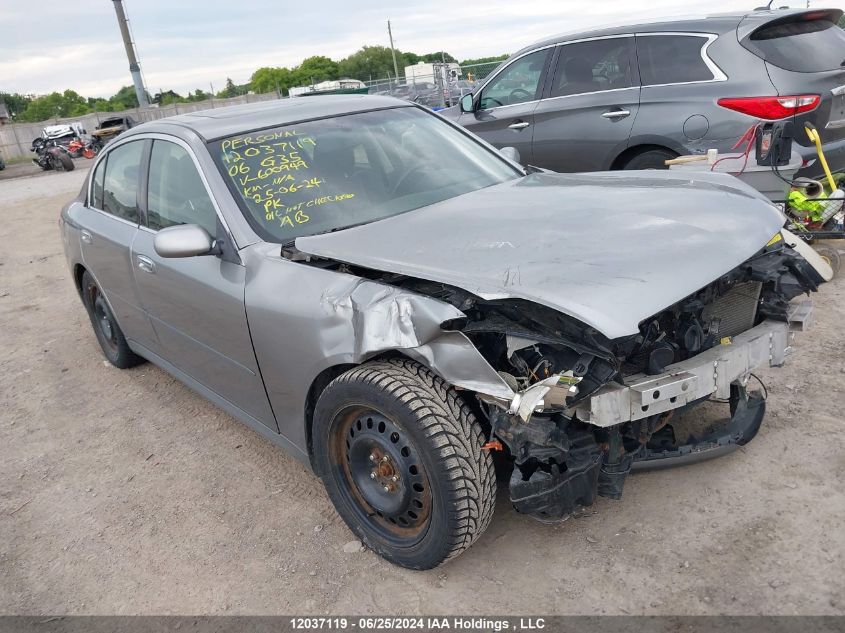 2006 Infiniti G35 VIN: JNKCV51F96M600949 Lot: 12037119