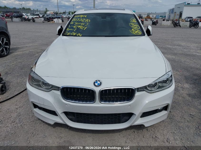 2018 BMW 3 Series VIN: WBA8D9C56JA614921 Lot: 12037270
