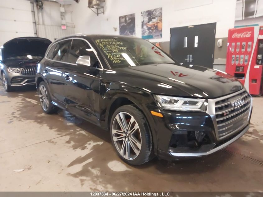 2018 Audi Sq5 Prestige VIN: WA1C4AFY8J2052786 Lot: 12037334