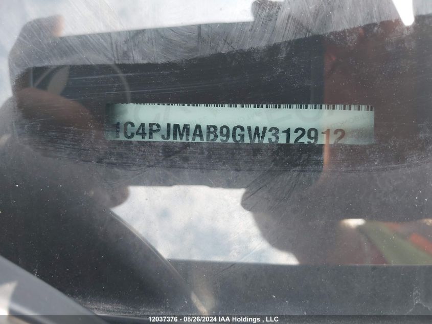 2016 Jeep Cherokee Sport VIN: 1C4PJMAB9GW312912 Lot: 12037376