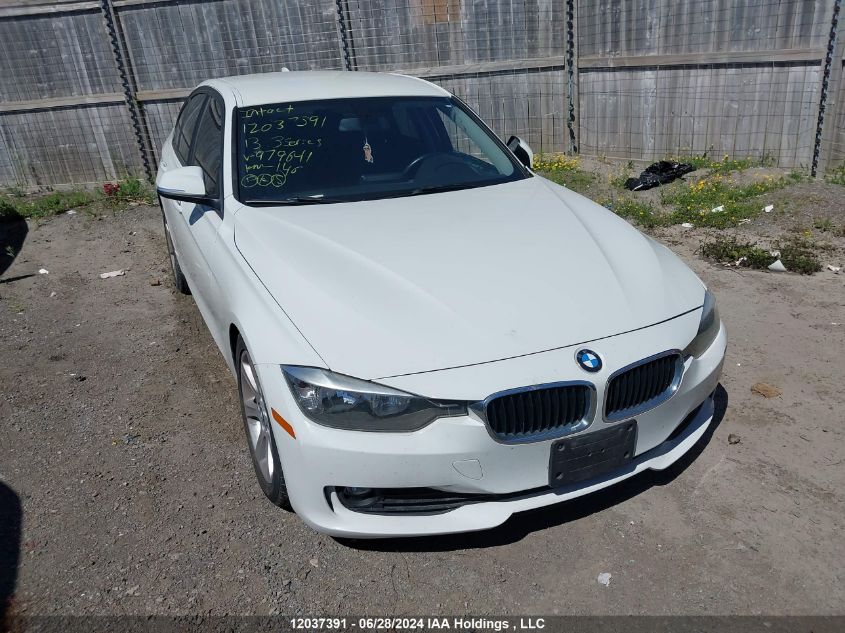 2013 BMW 3 Series VIN: WBA3C3C53DF979641 Lot: 12037391