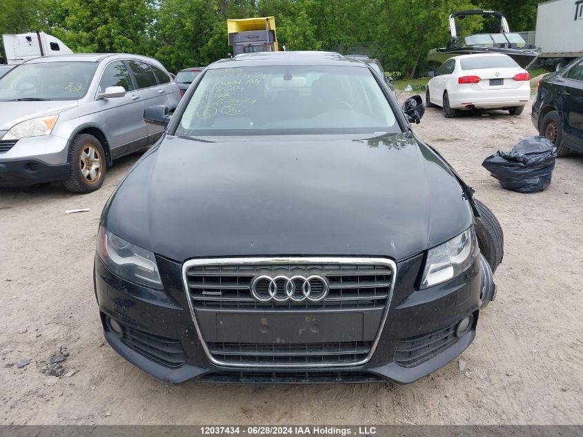 2012 Audi A4 VIN: WAUFFCFL8CA118014 Lot: 12037434