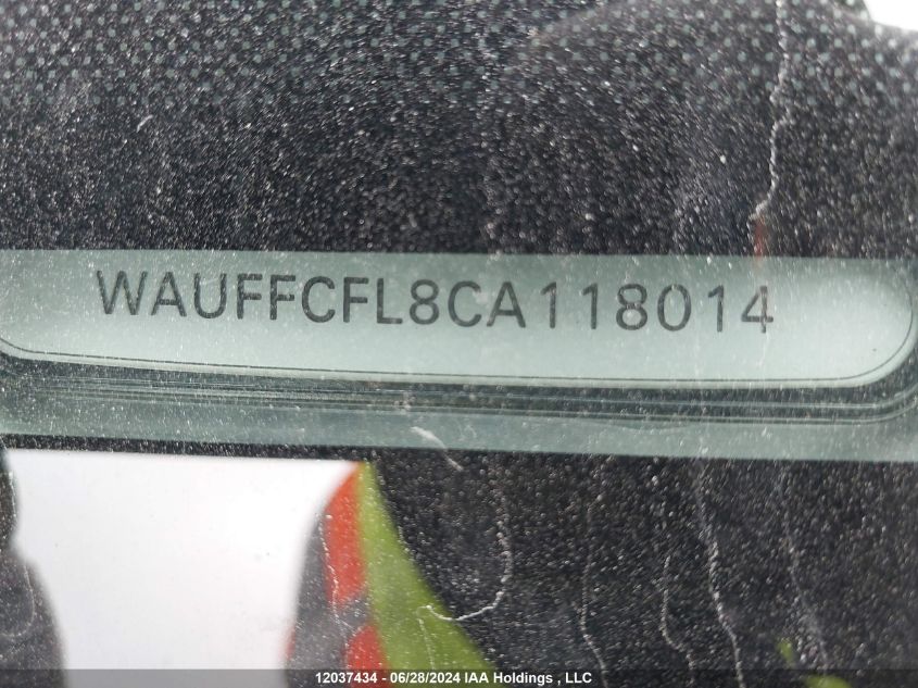 2012 Audi A4 VIN: WAUFFCFL8CA118014 Lot: 12037434