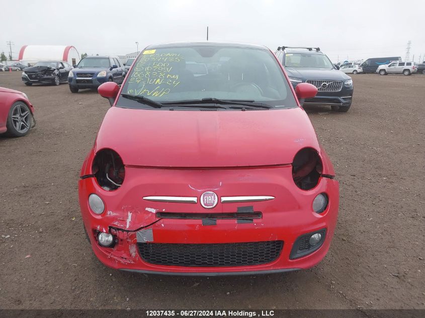 2012 Fiat 500 Sport VIN: 3C3CFFBR9CT107991 Lot: 12037435
