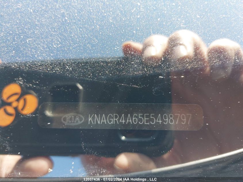 2014 Kia Optima VIN: KNAGR4A65E5498797 Lot: 12037436