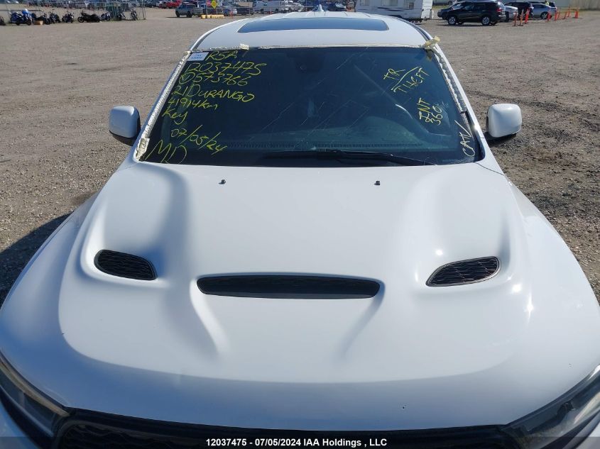 2021 Dodge Durango R/T VIN: 1C4SDJCT9MC573766 Lot: 12037475