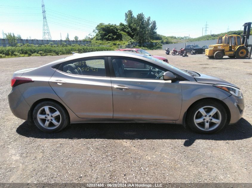 2014 Hyundai Elantra VIN: 5NPDH4AE5EH542927 Lot: 12037488