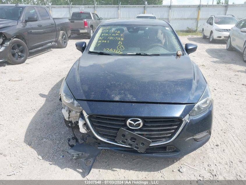 2018 Mazda Mazda3 VIN: JM1BN1U70J1180728 Lot: 12037548