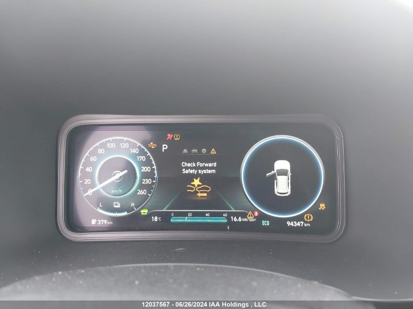 2022 Hyundai Kona Electric Preferred VIN: KM8K23AG8NU153589 Lot: 12037567