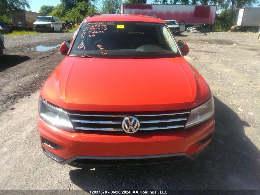 2018 Volkswagen Tiguan VIN: 3VV2B7AX9JM184913 Lot: 12037570