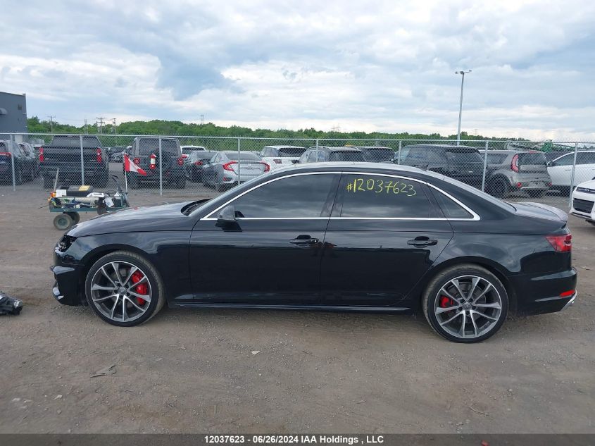 2018 Audi S4 Sedan VIN: WAUC4AF44JA205315 Lot: 12037623