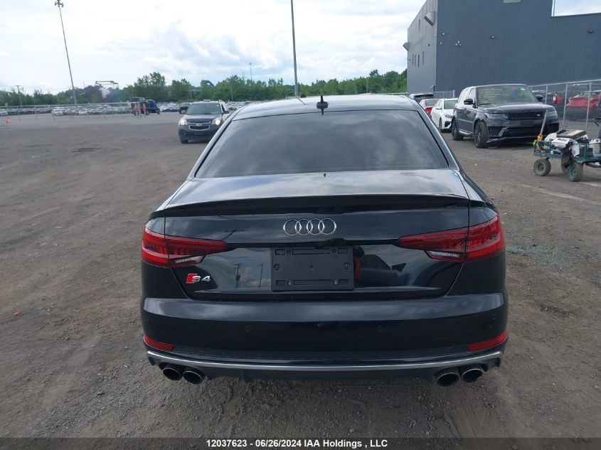 2018 Audi S4 Sedan VIN: WAUC4AF44JA205315 Lot: 12037623