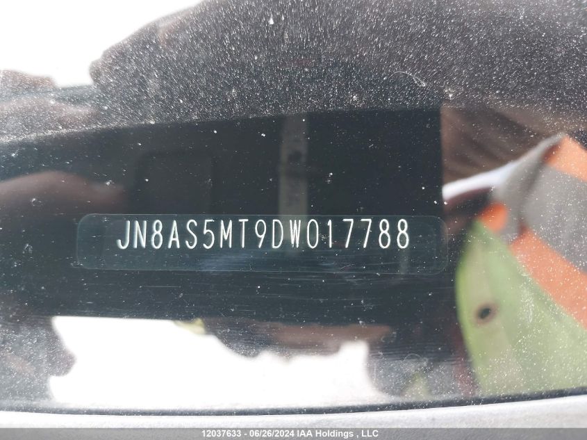 2013 Nissan Rogue VIN: JN8AS5MT9DW017788 Lot: 12037633