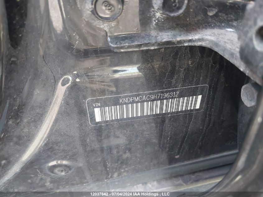 2017 Kia Sportage VIN: KNDPMCAC9H7196312 Lot: 12037642