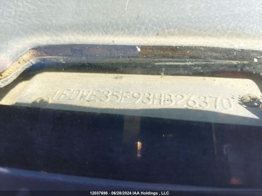 2003 Ford Econoline VIN: 1FDWE35F93HB26370 Lot: 12037698