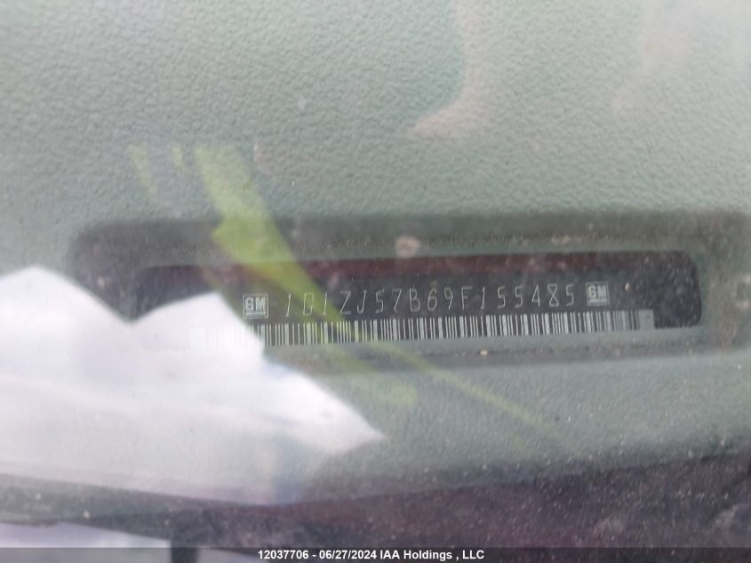 2009 Chevrolet Malibu VIN: 1G1ZJ57B69F155485 Lot: 12037706