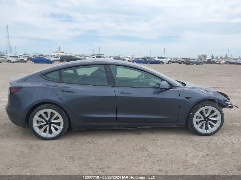 2022 Tesla Model 3 VIN: 5YJ3E1EA9NF258399 Lot: 12037710