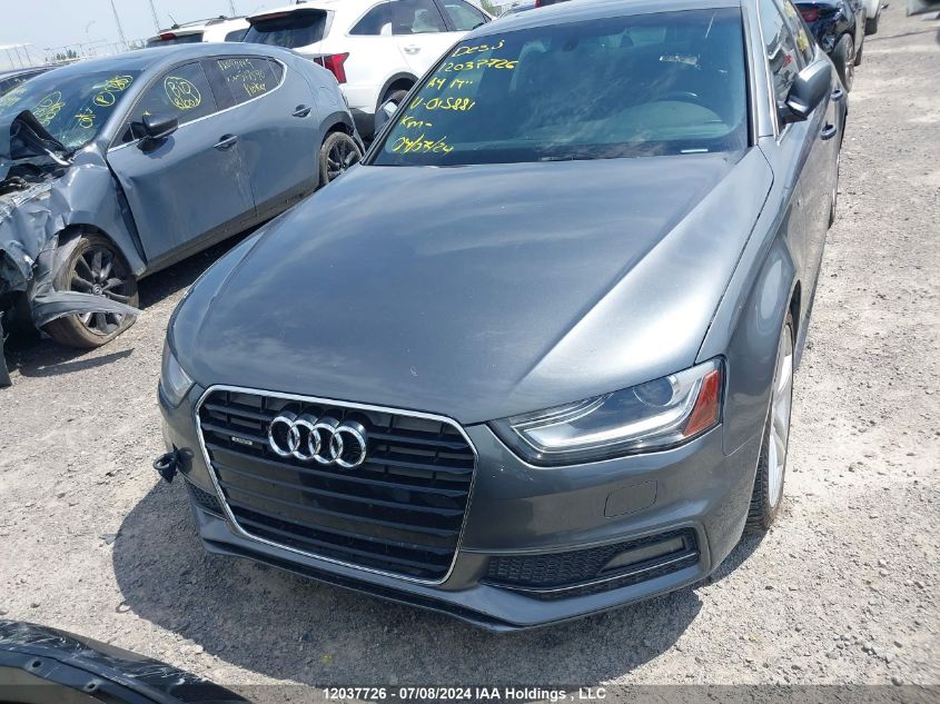 2014 Audi A4 Premium Plus VIN: WAUFFCFL6EN015881 Lot: 12037726