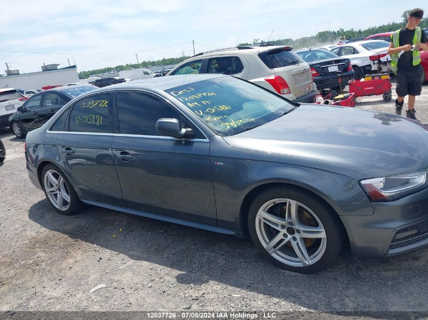 2014 Audi A4 Premium Plus VIN: WAUFFCFL6EN015881 Lot: 12037726