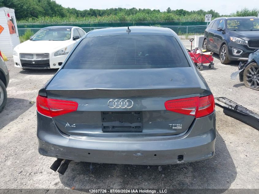 2014 Audi A4 Premium Plus VIN: WAUFFCFL6EN015881 Lot: 12037726