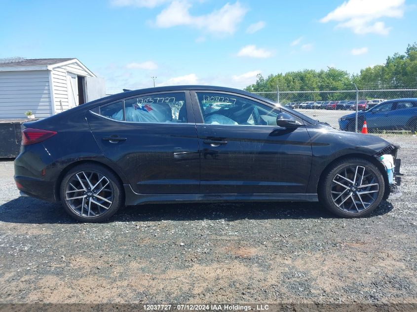 2019 Hyundai Elantra Sport VIN: KMHD04LB8KU824292 Lot: 12037727