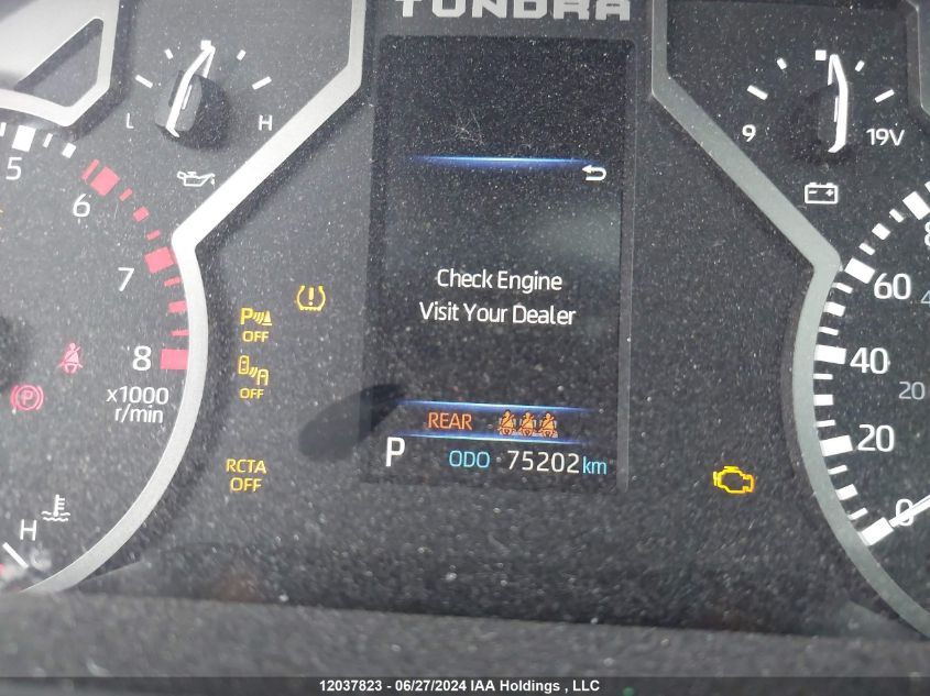 2022 Toyota Tundra Limited VIN: 5TFJA5DB8NX031537 Lot: 12037823