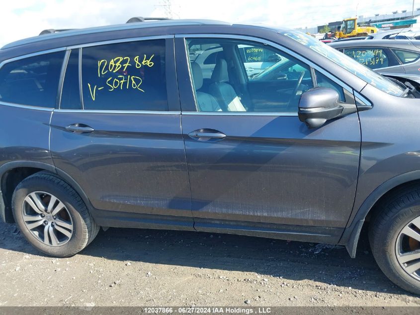 2016 Honda Pilot VIN: 5FNYF6H51GB507182 Lot: 12037866