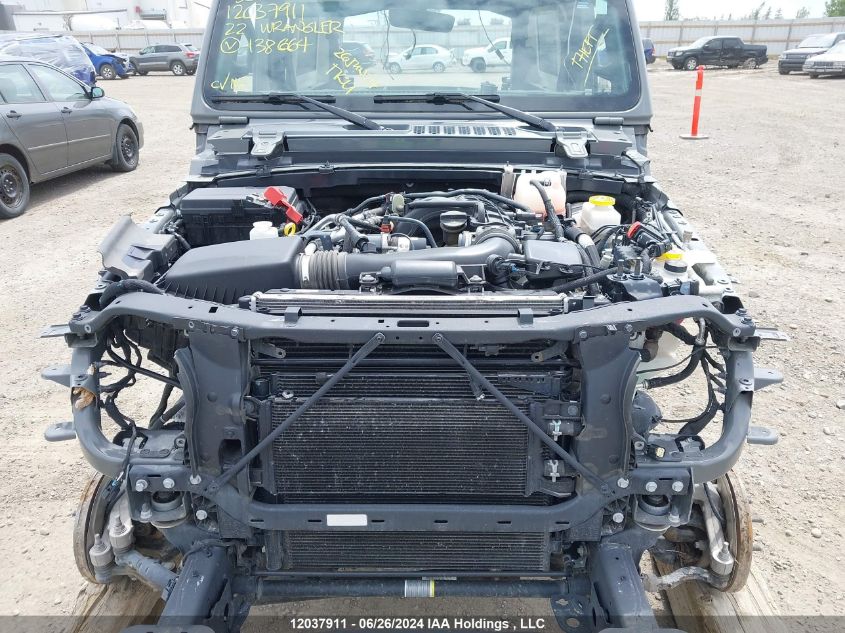 2022 Jeep Wrangler Unlimited Sahara VIN: 1C4HJXEGXNW138664 Lot: 12037911