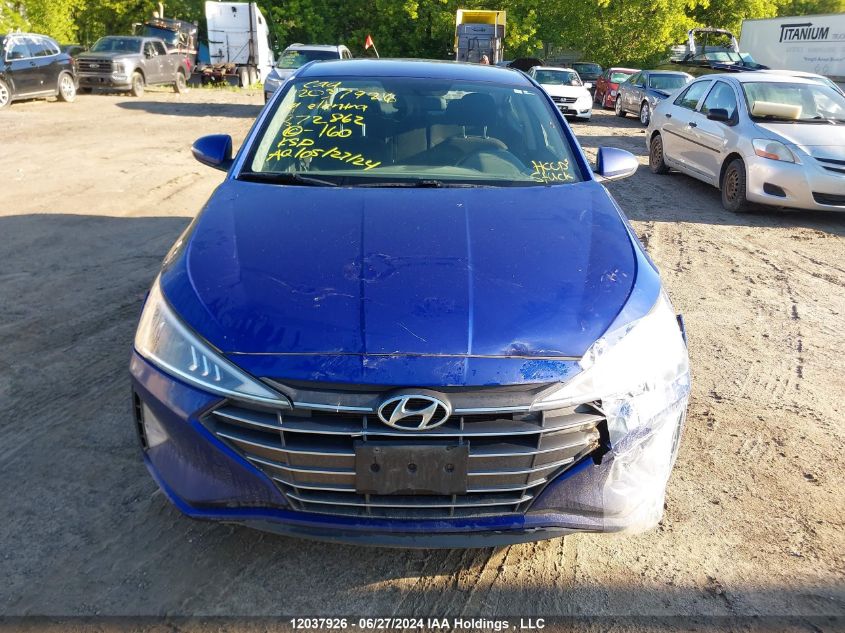 2019 Hyundai Elantra Sel/Value/Limited VIN: KMHD84LF5KU872862 Lot: 12037926