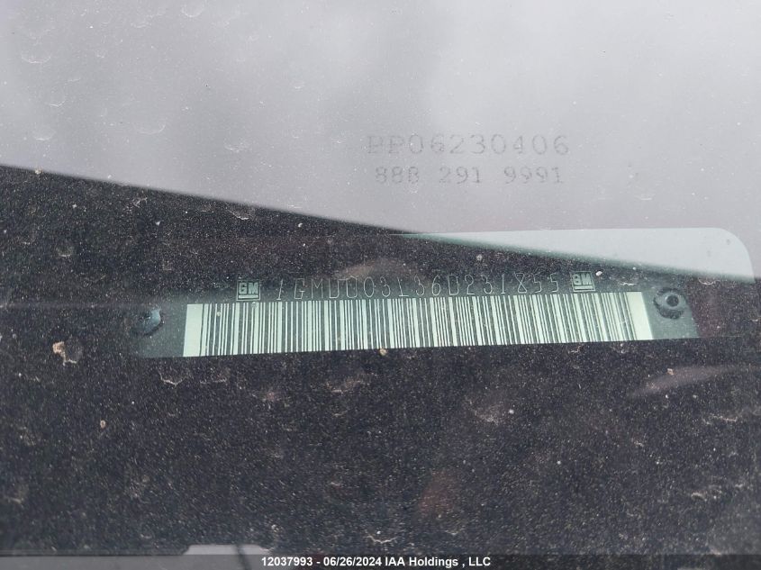 2006 Pontiac Montana Sv6 VIN: 1GMDU03L36D231855 Lot: 12037993