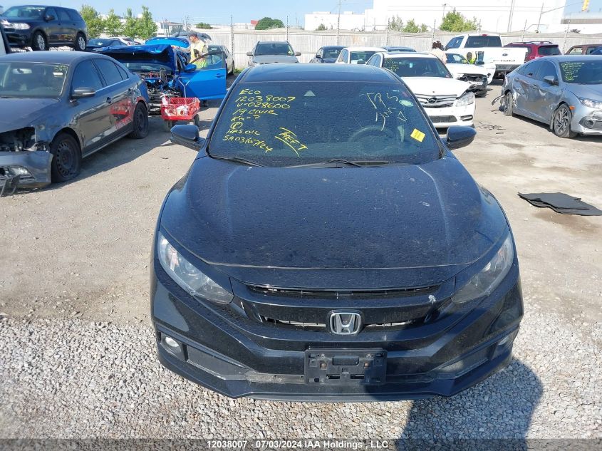 2019 Honda Civic Sedan VIN: 2HGFC2F85KH028600 Lot: 12038007