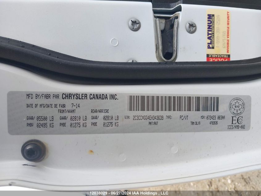 2014 Chrysler 300 S VIN: 2C3CCAGG4EH343639 Lot: 12038029