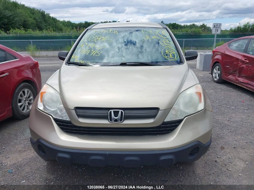 2009 Honda Cr-V Lx VIN: 5J6RE48369L801715 Lot: 12038065