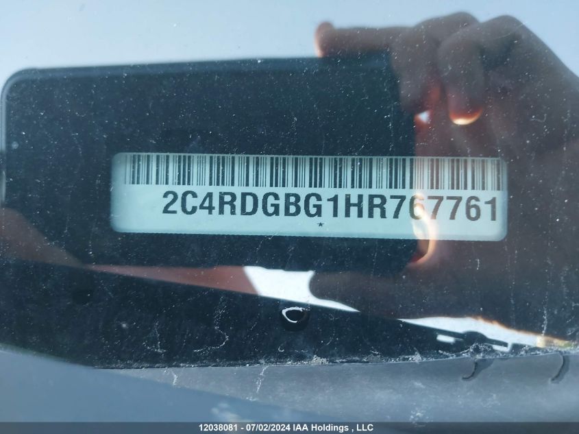 2017 Dodge Grand Caravan Se VIN: 2C4RDGBG1HR767761 Lot: 12038081