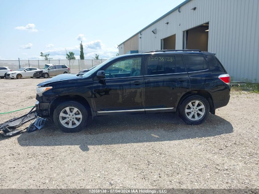 2013 Toyota Highlander Plus/Se VIN: 5TDBK3EHXDS246026 Lot: 12038138