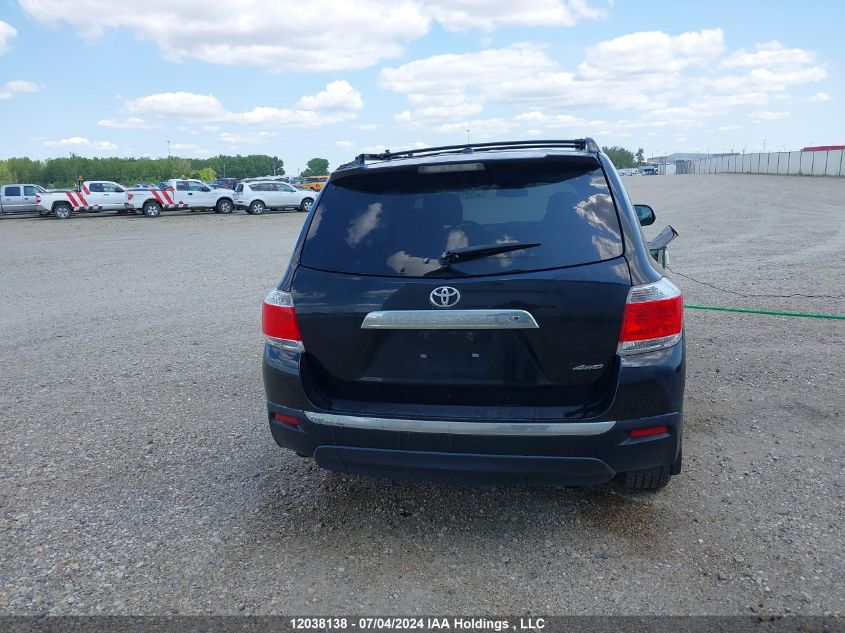 2013 Toyota Highlander Plus/Se VIN: 5TDBK3EHXDS246026 Lot: 12038138