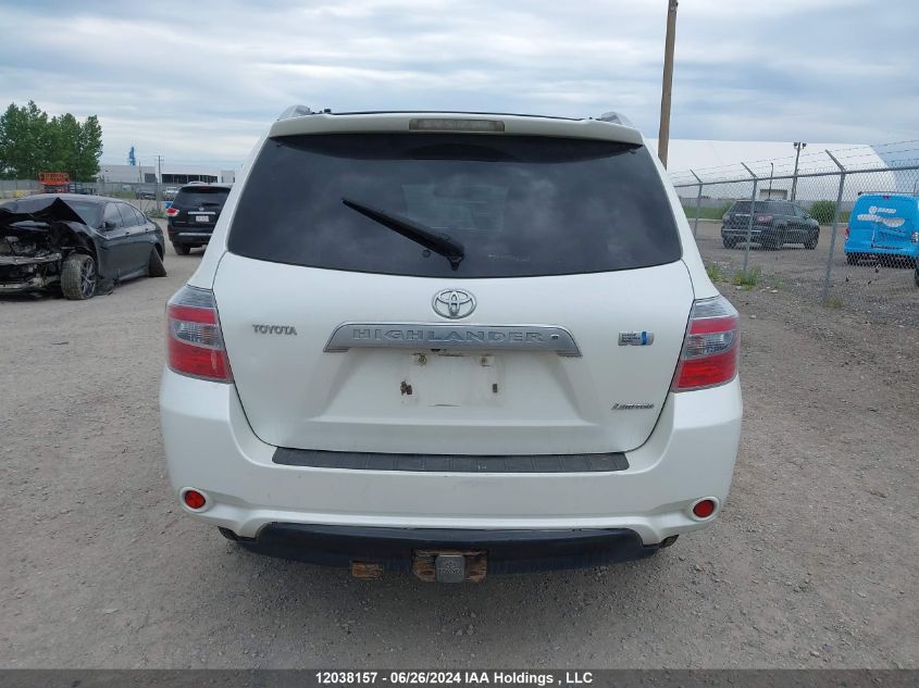 2008 Toyota Highlander Hybrid Limited VIN: JTEEW44A282011222 Lot: 12038157